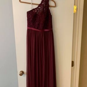 Wine colored bridesmaid dress. WORN ONCE.